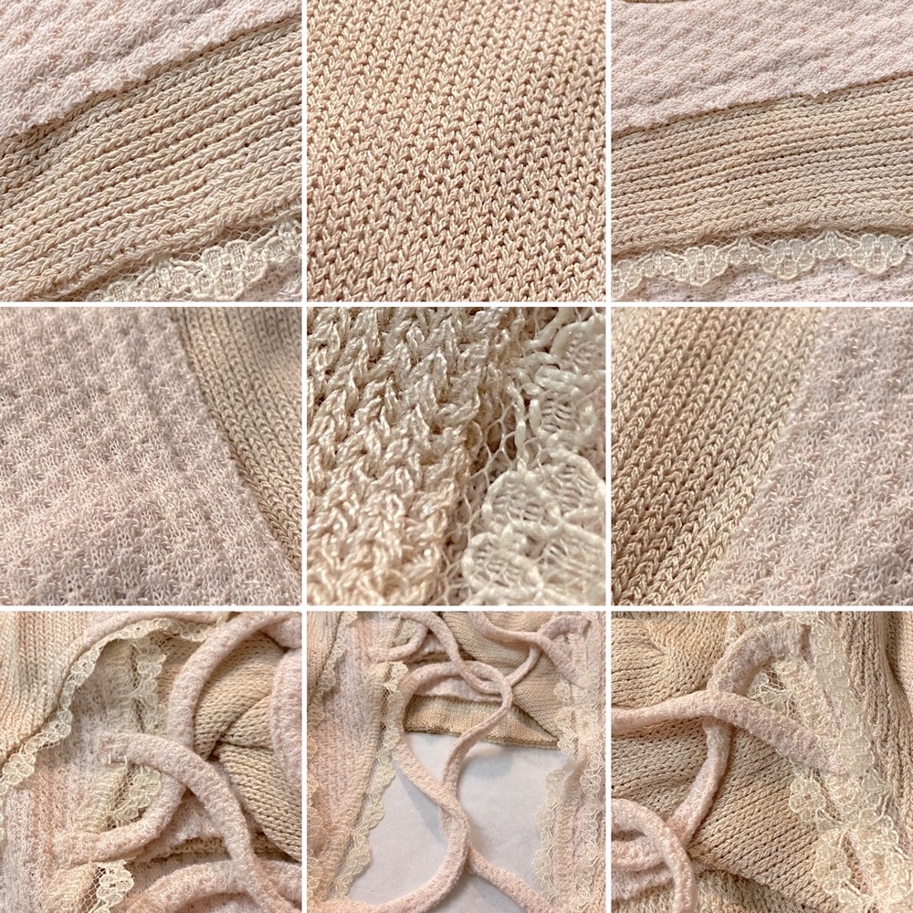 #2013 Criss Cross Waffle Knit Flowy Contrast Long Sleeve - Picture 12 of 14
